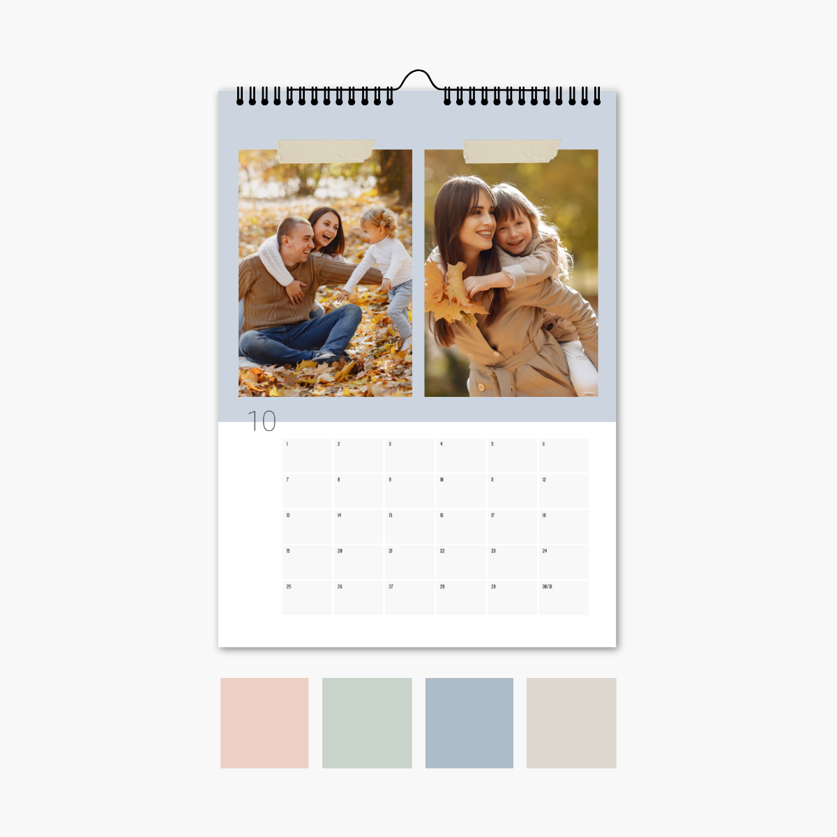 Fotokalender Jahresunabhängig DIY Bastelkalender Mehrfarbig