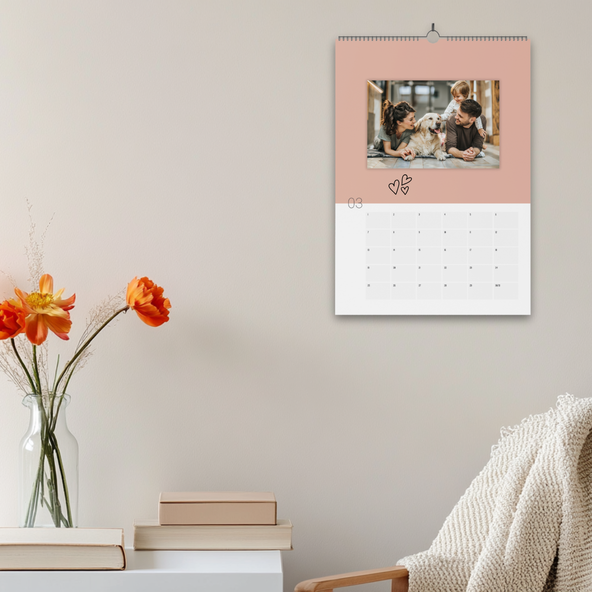 Fotokalender Jahresunabhängig DIY Bastelkalender Mehrfarbig