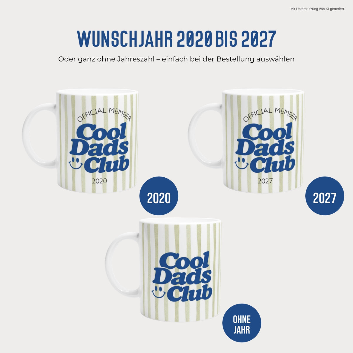 Cool Dads Club Tasse mit Wunschjahr 2020 bis 2027