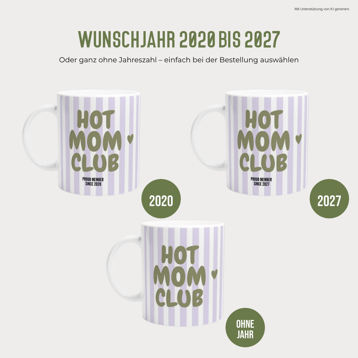 Hot Mom Club Tasse mit Wunschjahr 2020 bis 2027