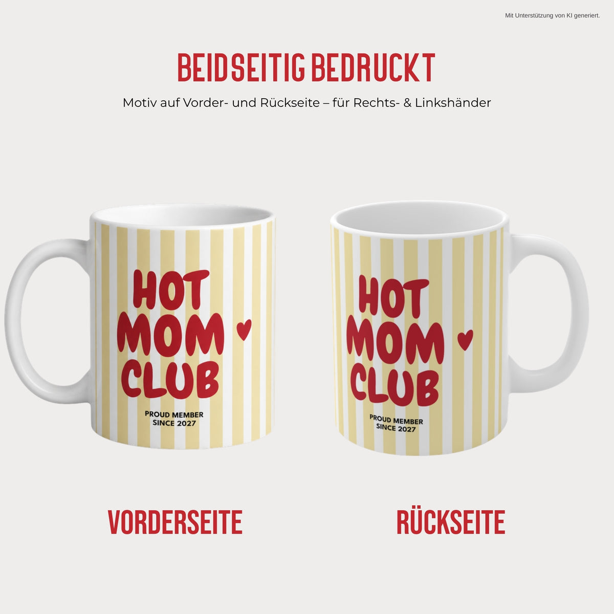 Hot Mom Club Tasse beidseitig bedruckt