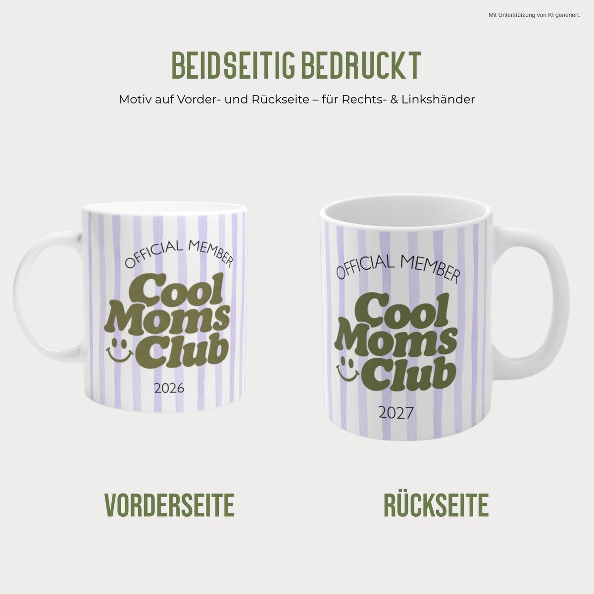 Cool Moms Club Tasse beidseitig bedruckt