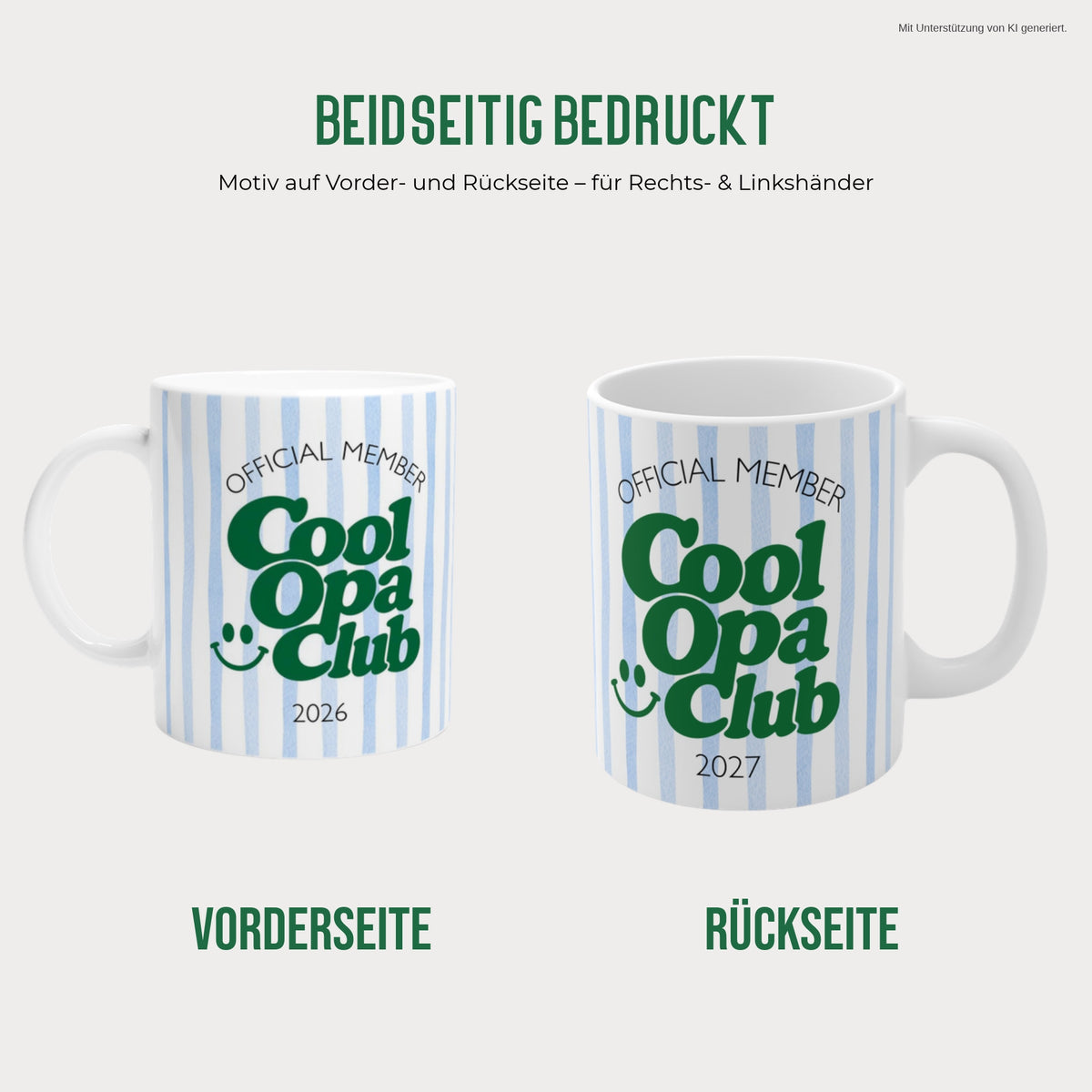 Cool Opa Club Tasse beidseitig bedruckt