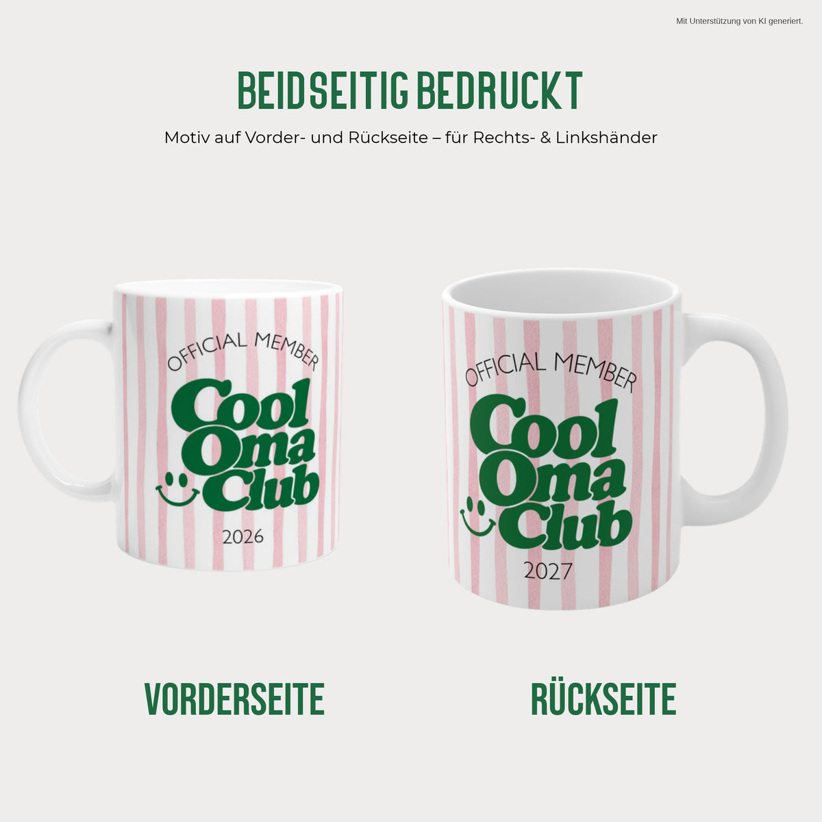 Cool Oma Club Tasse beidseitig bedruckt