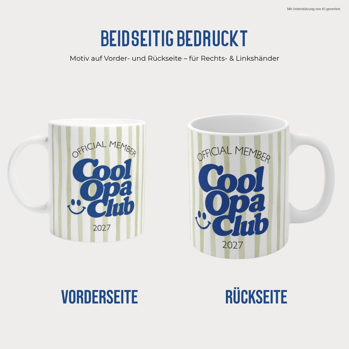 Cool Opa Club Tasse 2027 beidseitig bedruckt