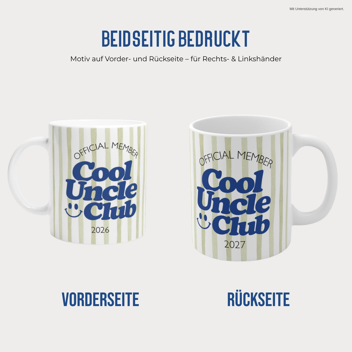 Cool Uncle Club Tasse beidseitig bedruckt