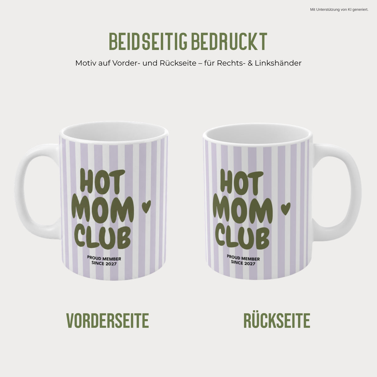 Hot Mom Club Tasse beidseitig bedruckt
