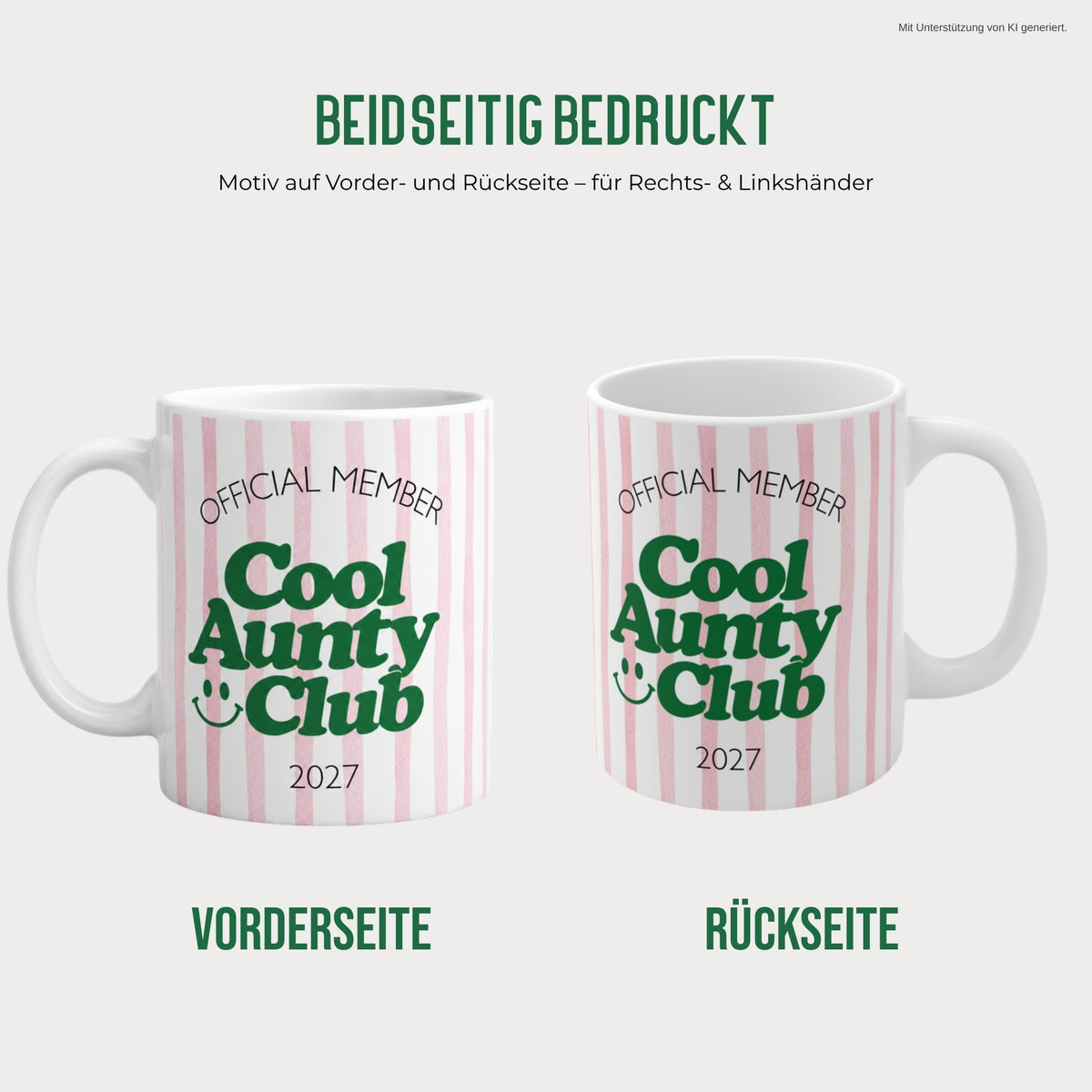 Cool Aunty Club Tasse beidseitig bedruckt