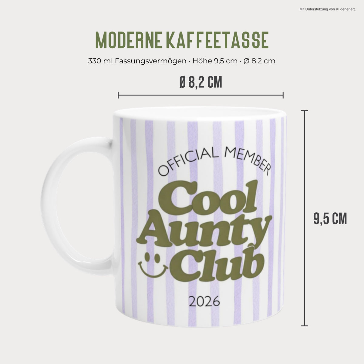 Cool Aunty Club Tasse Maße 330 ml