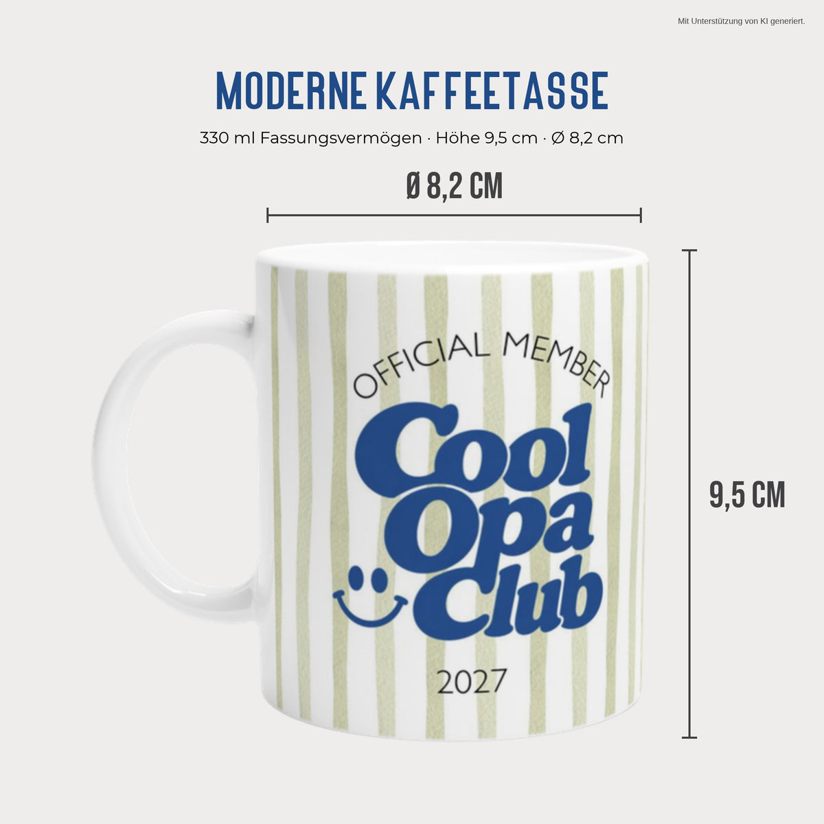 Cool Opa Club Tasse 2027 Maße 330 ml, Höhe 9,5 cm