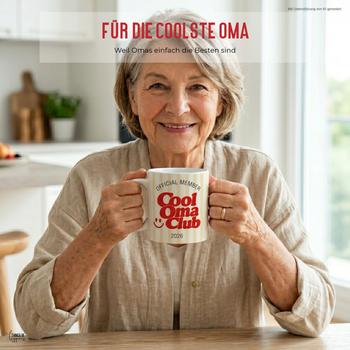Oma mit Cool Oma Club Tasse – Geschenk für Oma