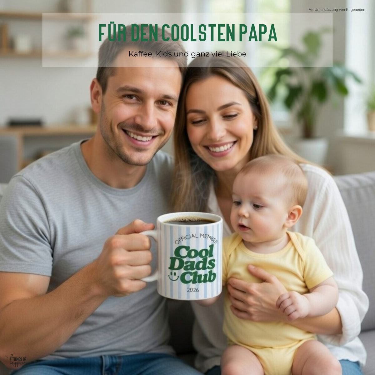 Papa mit Baby und Cool Dads Club Tasse