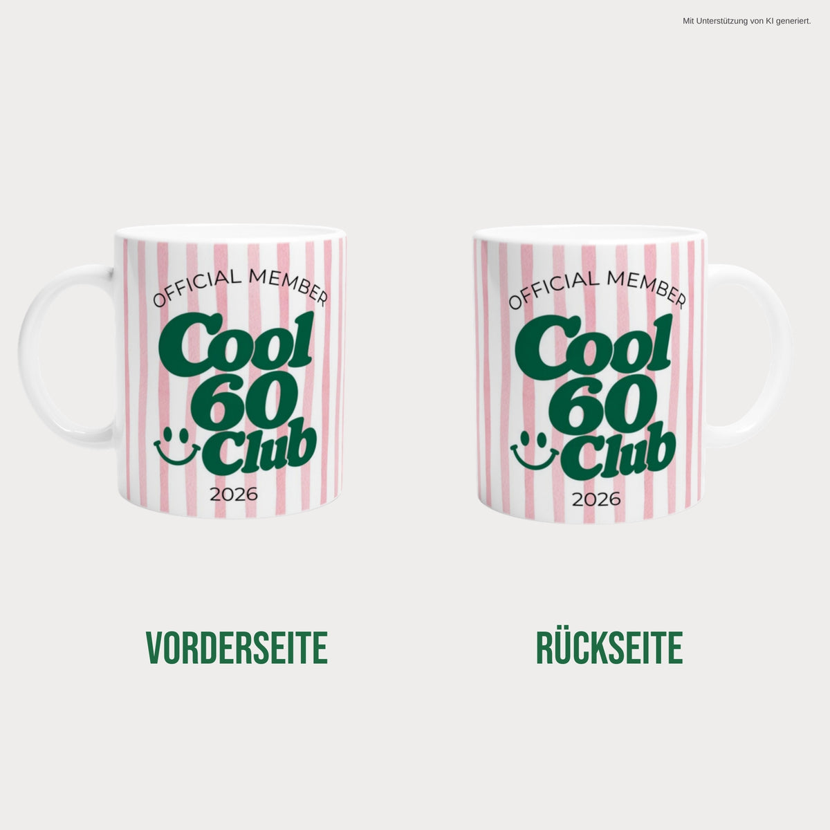 Tasse Cool 60 Club 2026 beidseitig bedruckt