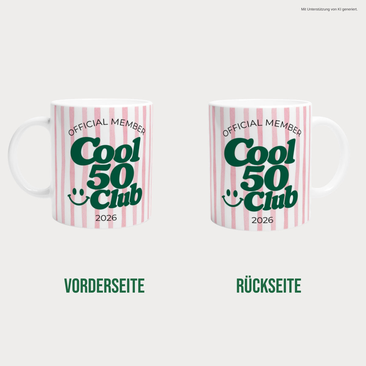 Tasse Cool 50 Club 2026 beidseitig bedruckt