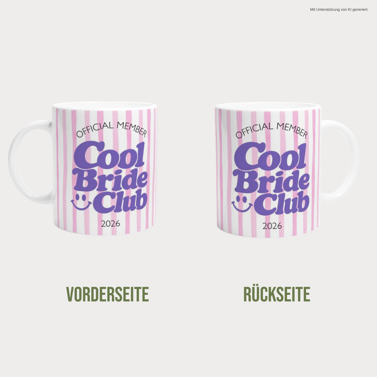 Tasse Cool Bride Club 2026 beidseitig bedruckt