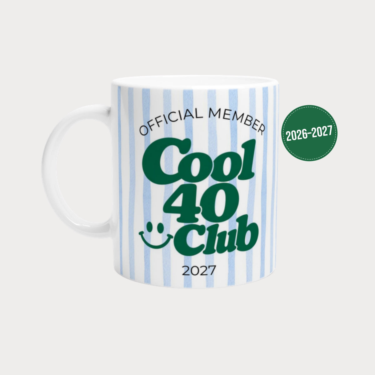 Tasse Cool 40 Club 2027 blau – Geschenk zum 40. Geburtstag
