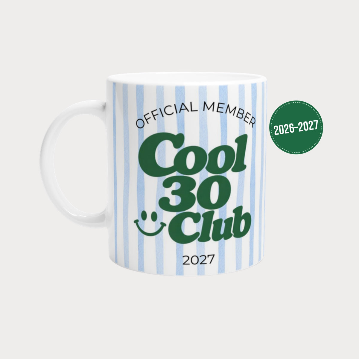 Tasse Cool 30 Club 2027 blau – Geschenk zum 30. Geburtstag