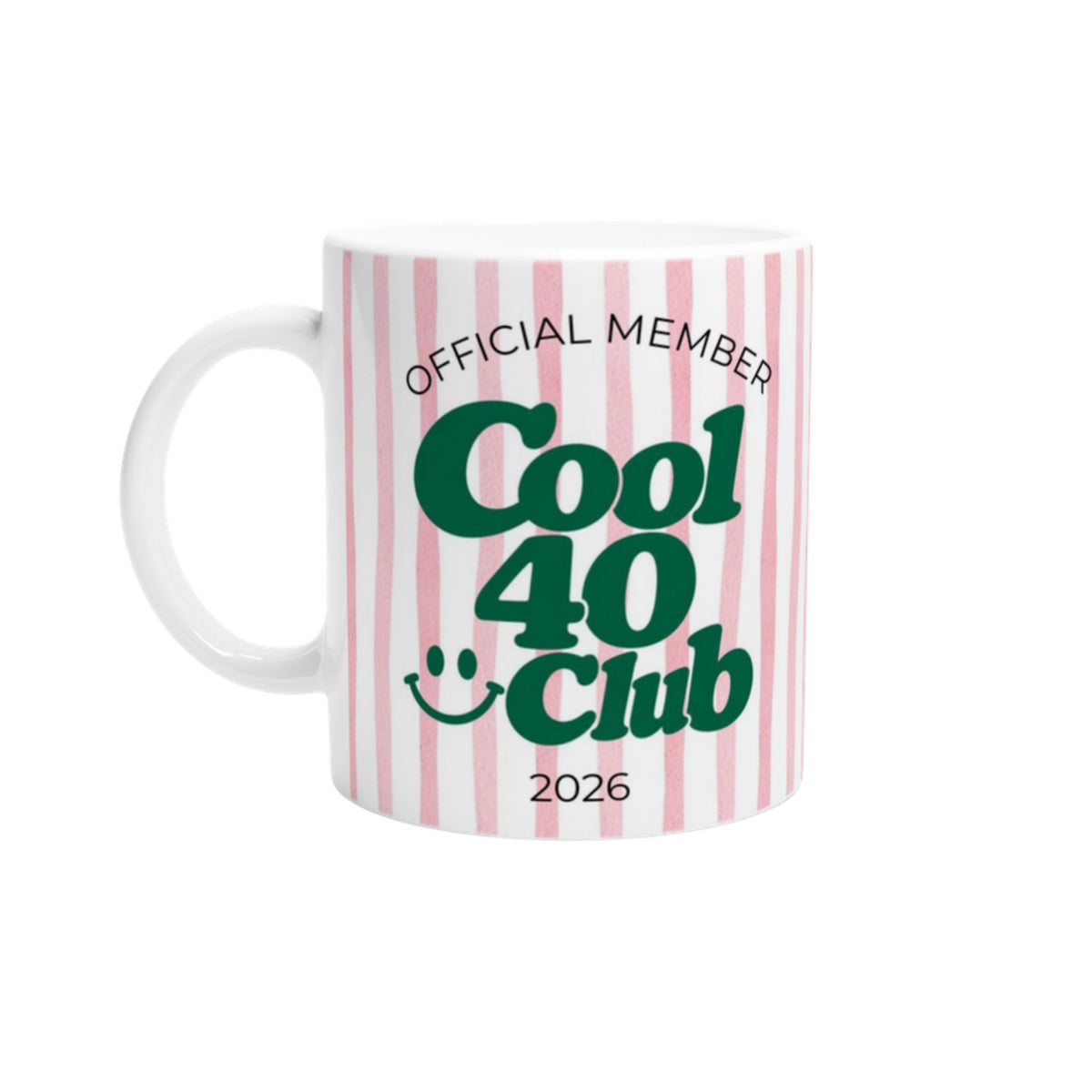 Tasse Cool 40 Club 2026 rosa – Geschenk zum 40. Geburtstag