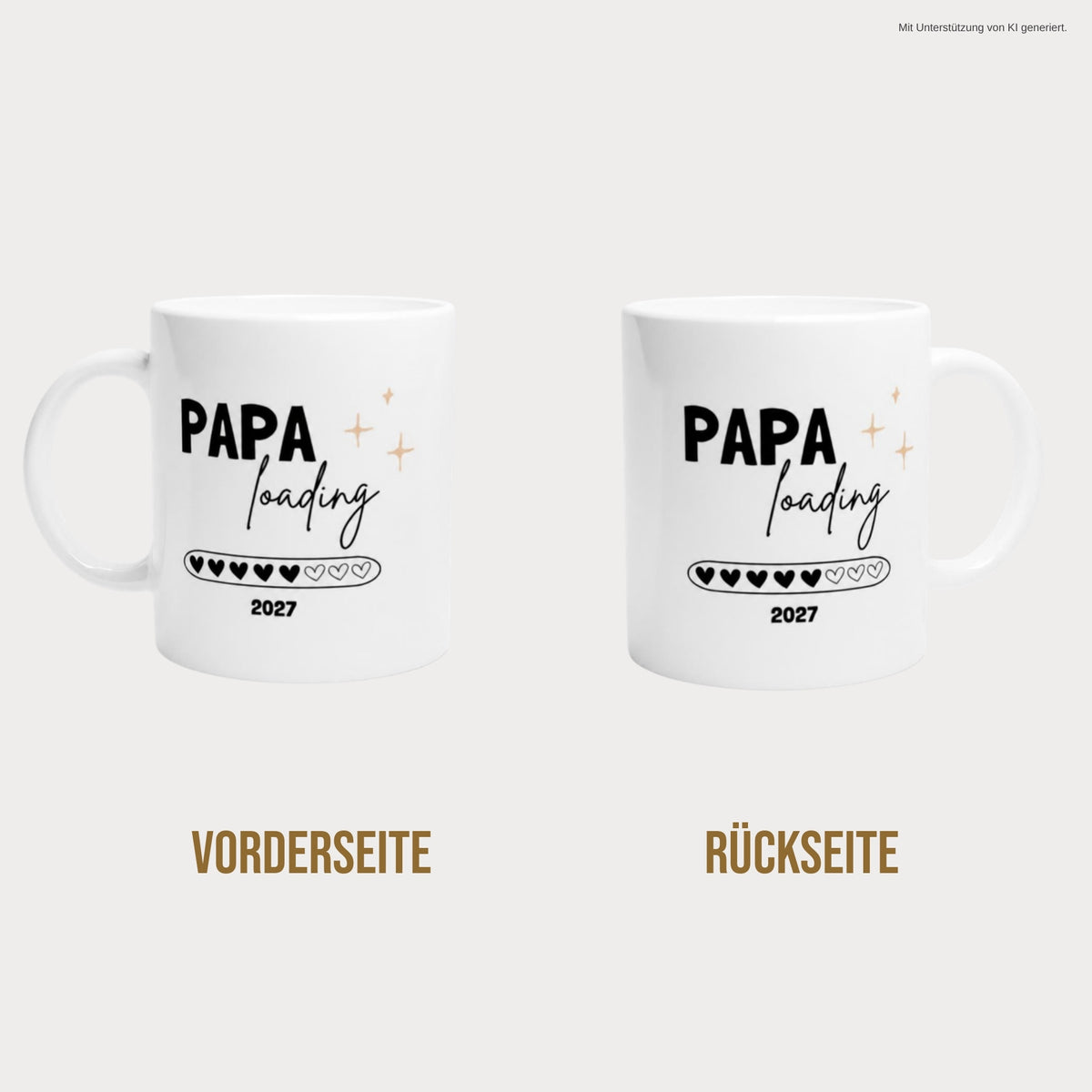 Papa loading 2027 Tasse beidseitig bedruckt – Vorder- und Rückseite