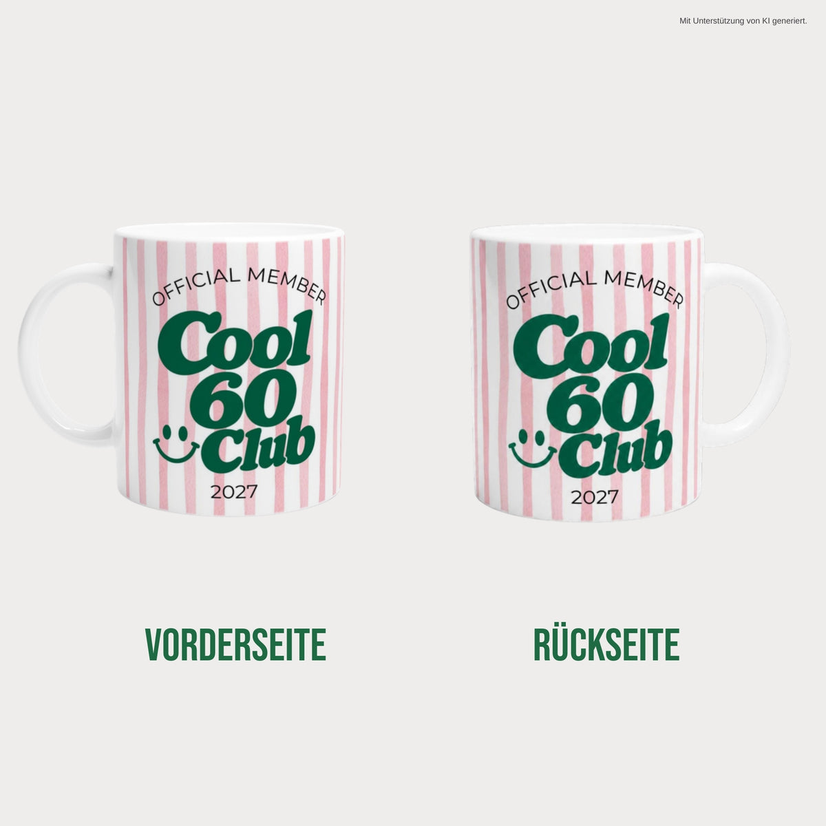 Tasse Cool 60 Club 2027 beidseitig bedruckt
