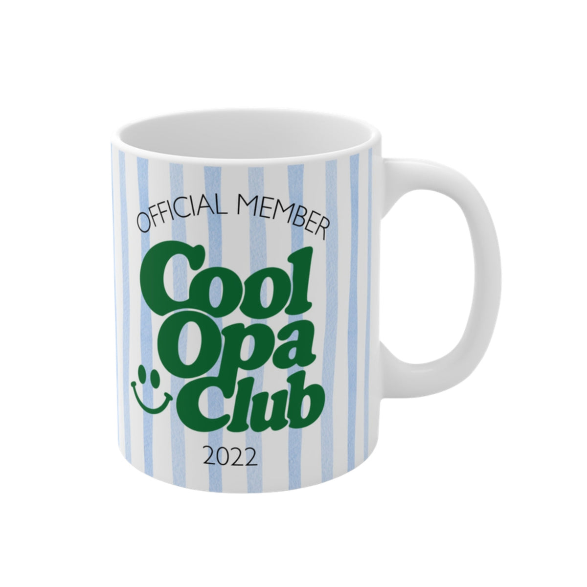 Tasse Cool Opa Club 2022 blau gestreift