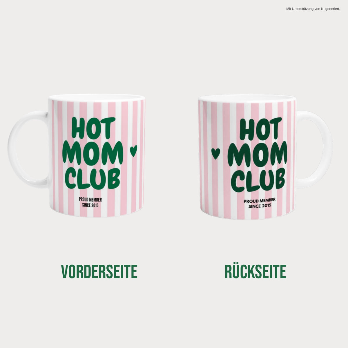 Vorder- und Rückseite der Tasse 2015