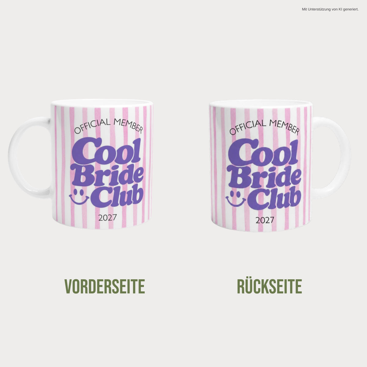 Tasse Cool Bride Club 2027 pink/lila beidseitig bedruckt