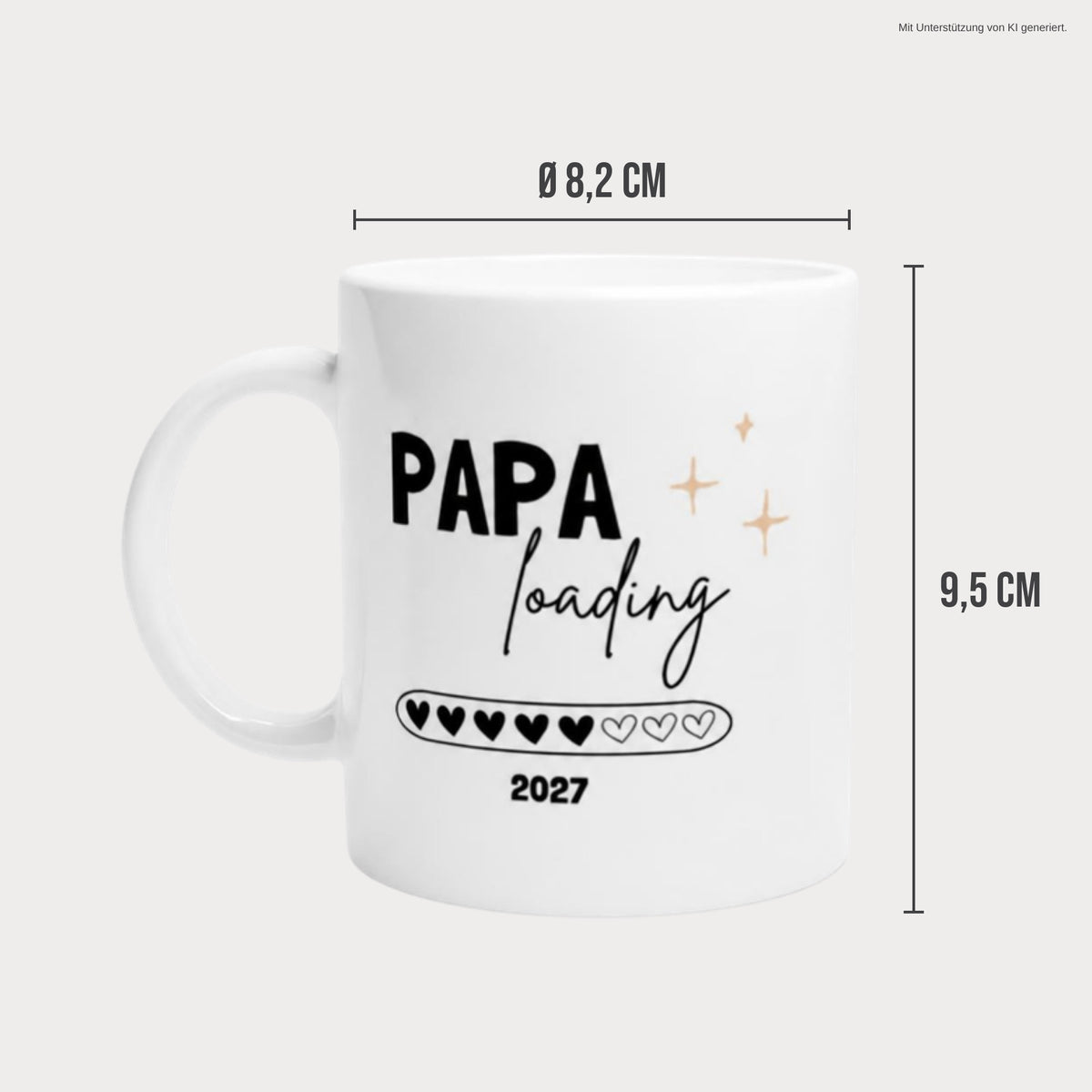 Papa loading 2027 Tasse Maße: Höhe 9,5 cm, Durchmesser 8,2 cm, 330 ml
