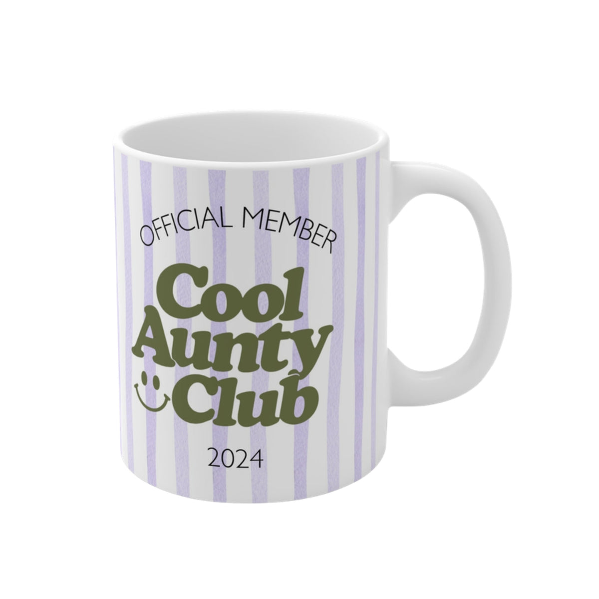 Cool Aunty Club Tasse 2024 lila gestreift