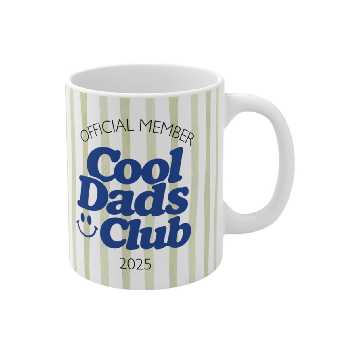 Cool Dads Club Tasse 2025 grün gestreift