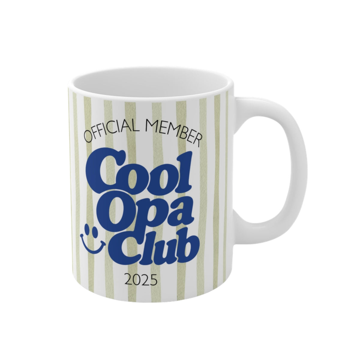 Tasse Cool Opa Club 2025 blau/grün – Geschenk für Opa