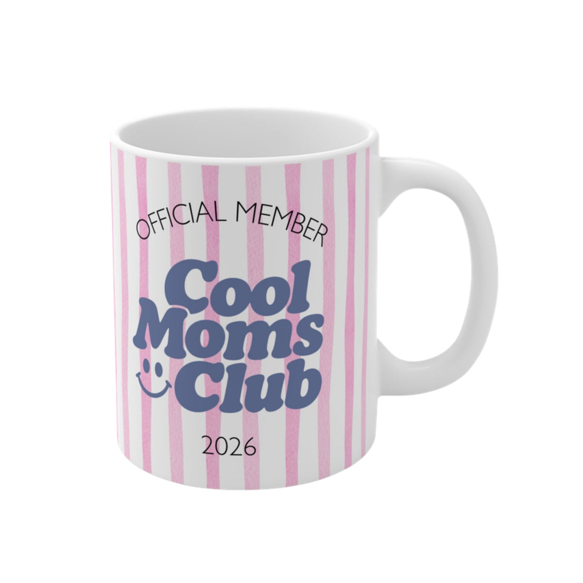 Cool Moms Club Tasse 2026 pink gestreift