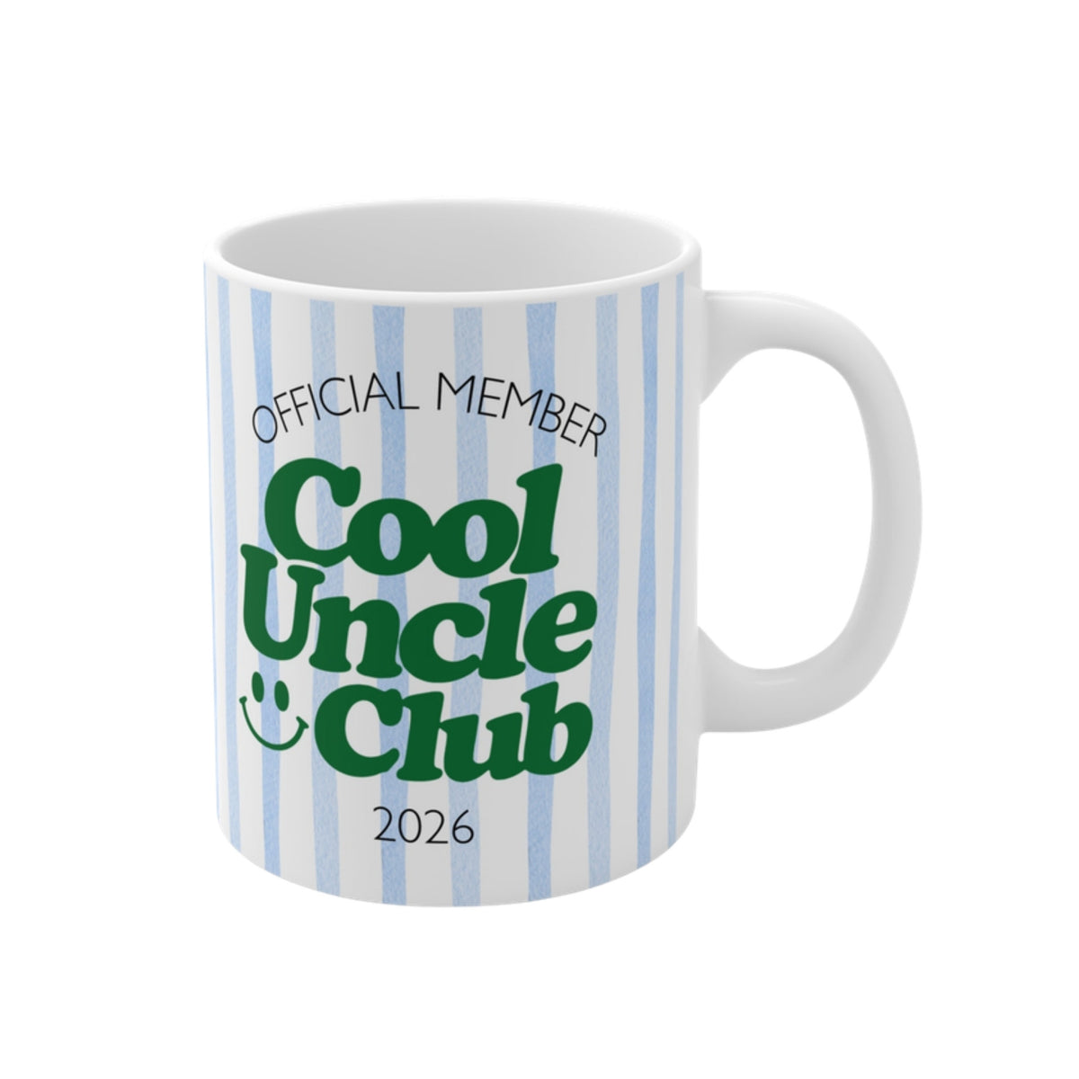 Cool Uncle Club Tasse 2026 blau gestreift