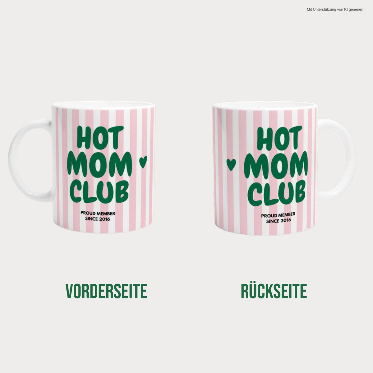 Vorder- und Rückseite der Tasse 2016
