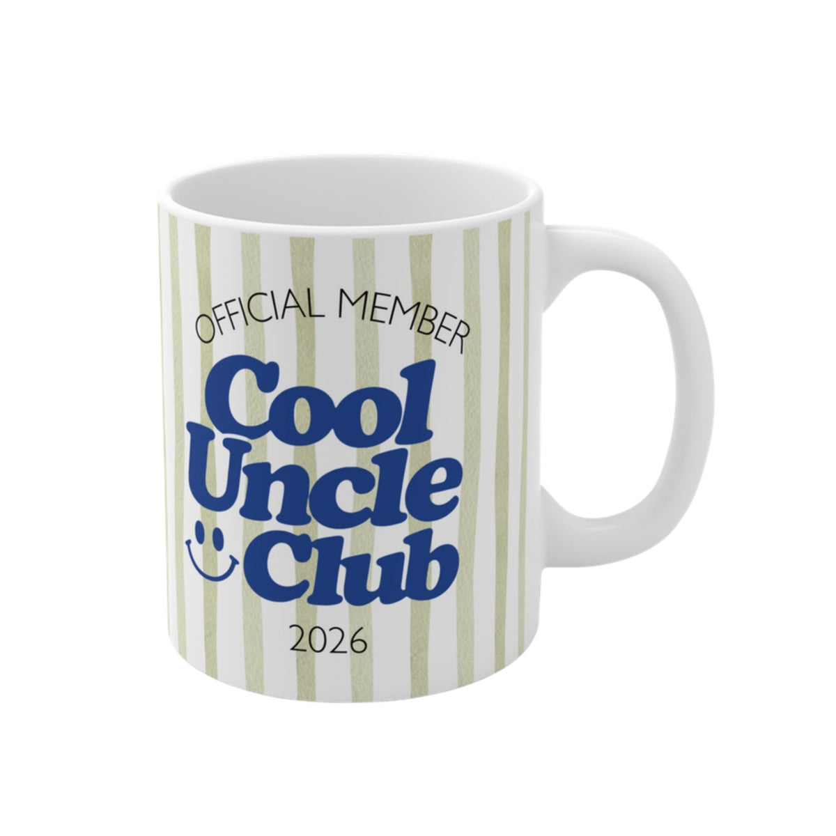 Cool Uncle Club Tasse 2026 grün gestreift
