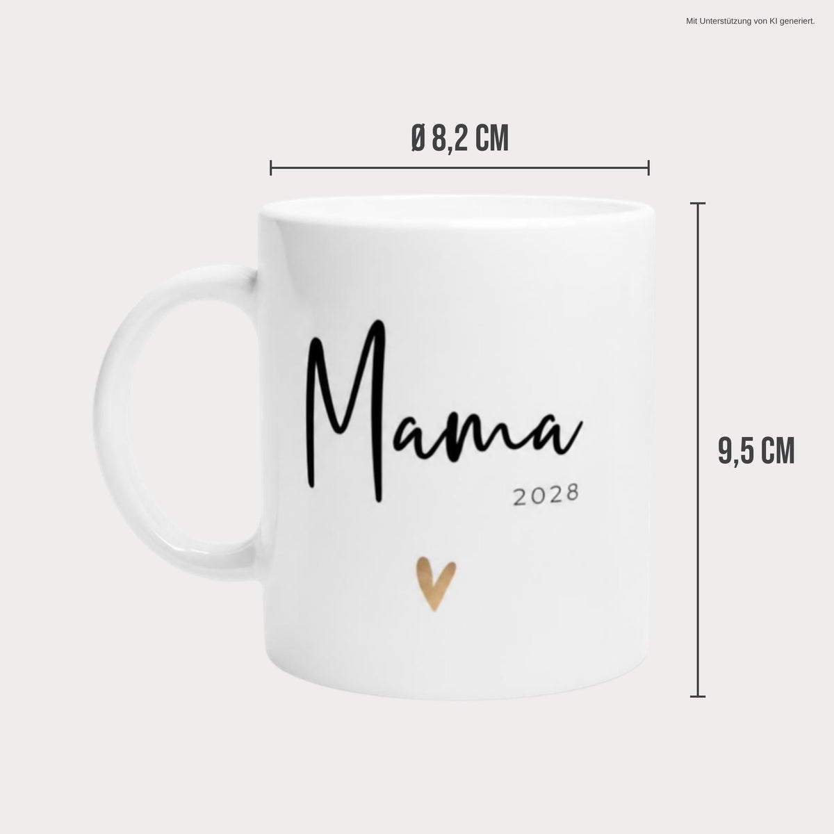 Tasse Mama 2028 Maße 9,5 cm hoch, Ø 8,2 cm