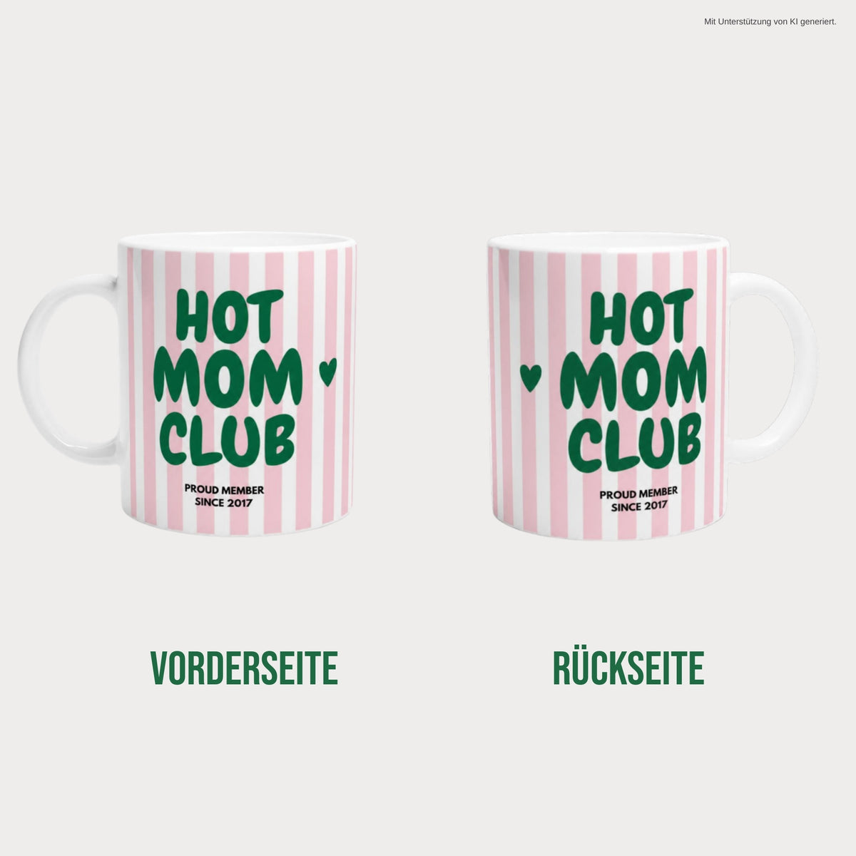 Vorder- und Rückseite der Tasse 2017