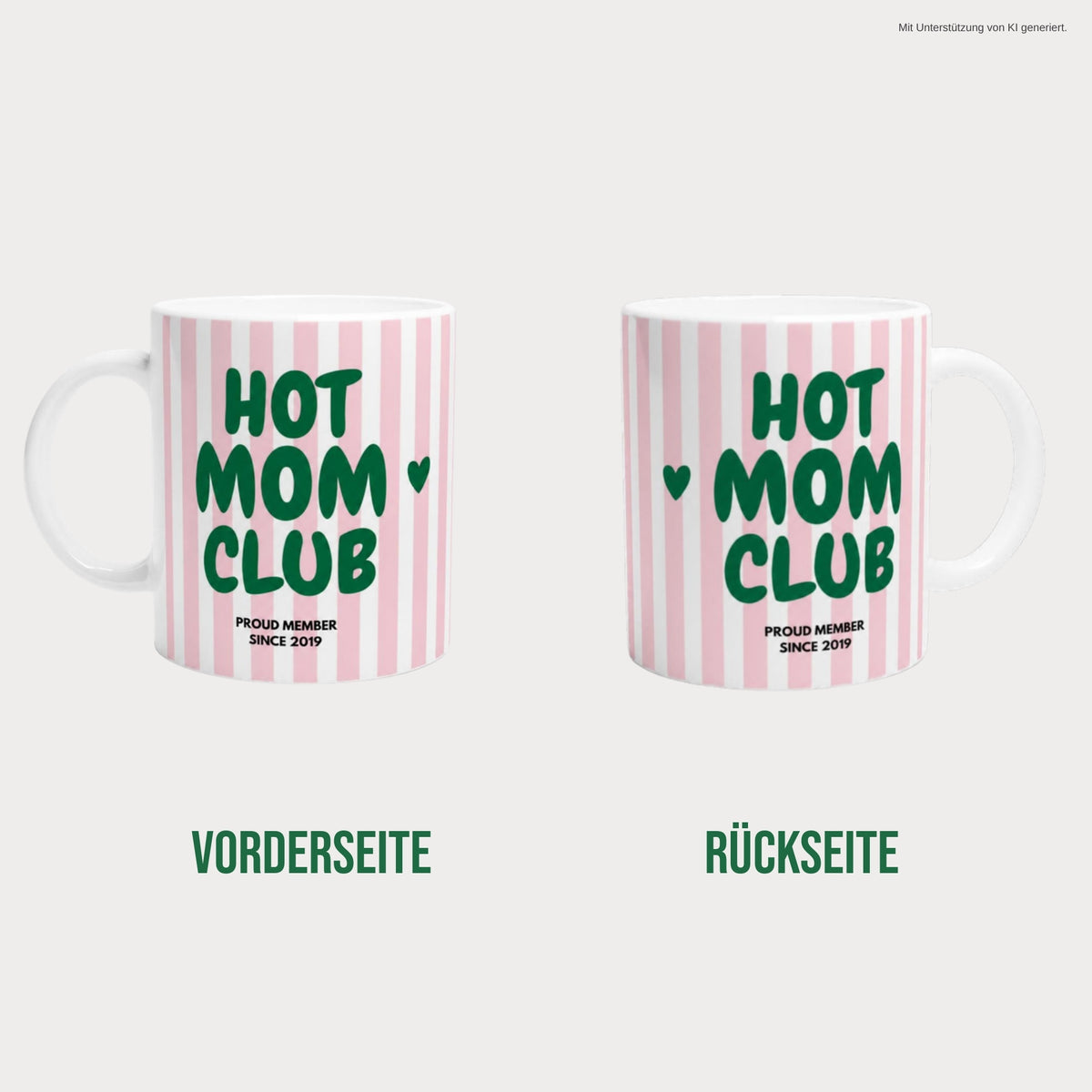 Vorder- und Rückseite der Tasse 2019