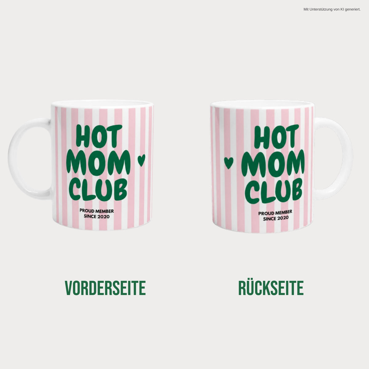 Vorder- und Rückseite der Tasse 2020