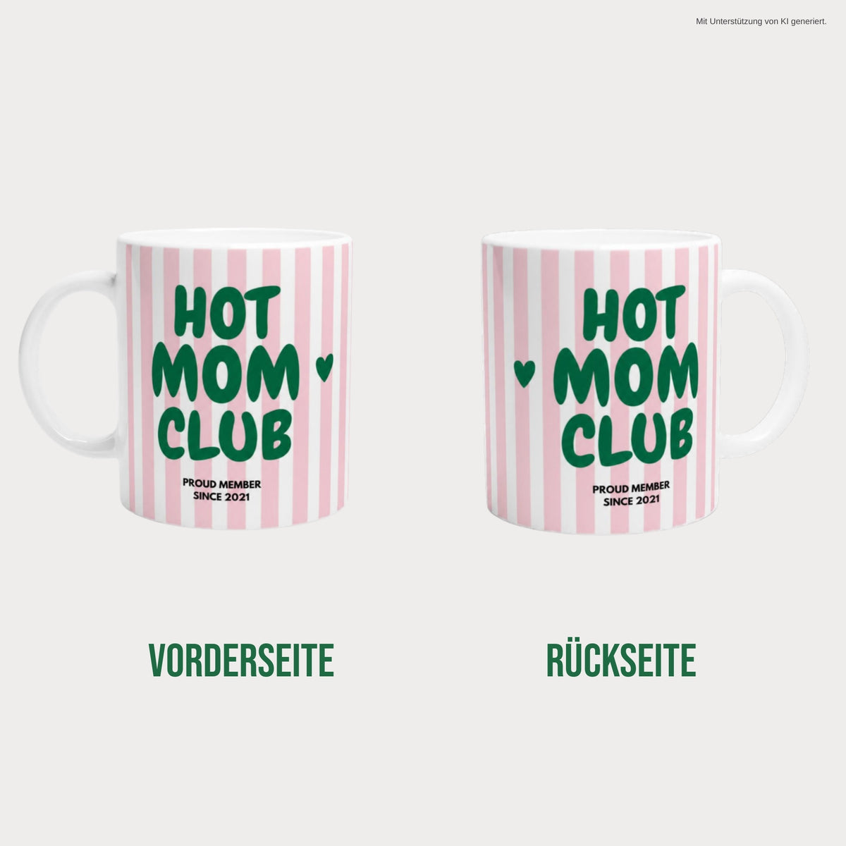 Vorder- und Rückseite der Tasse 2021