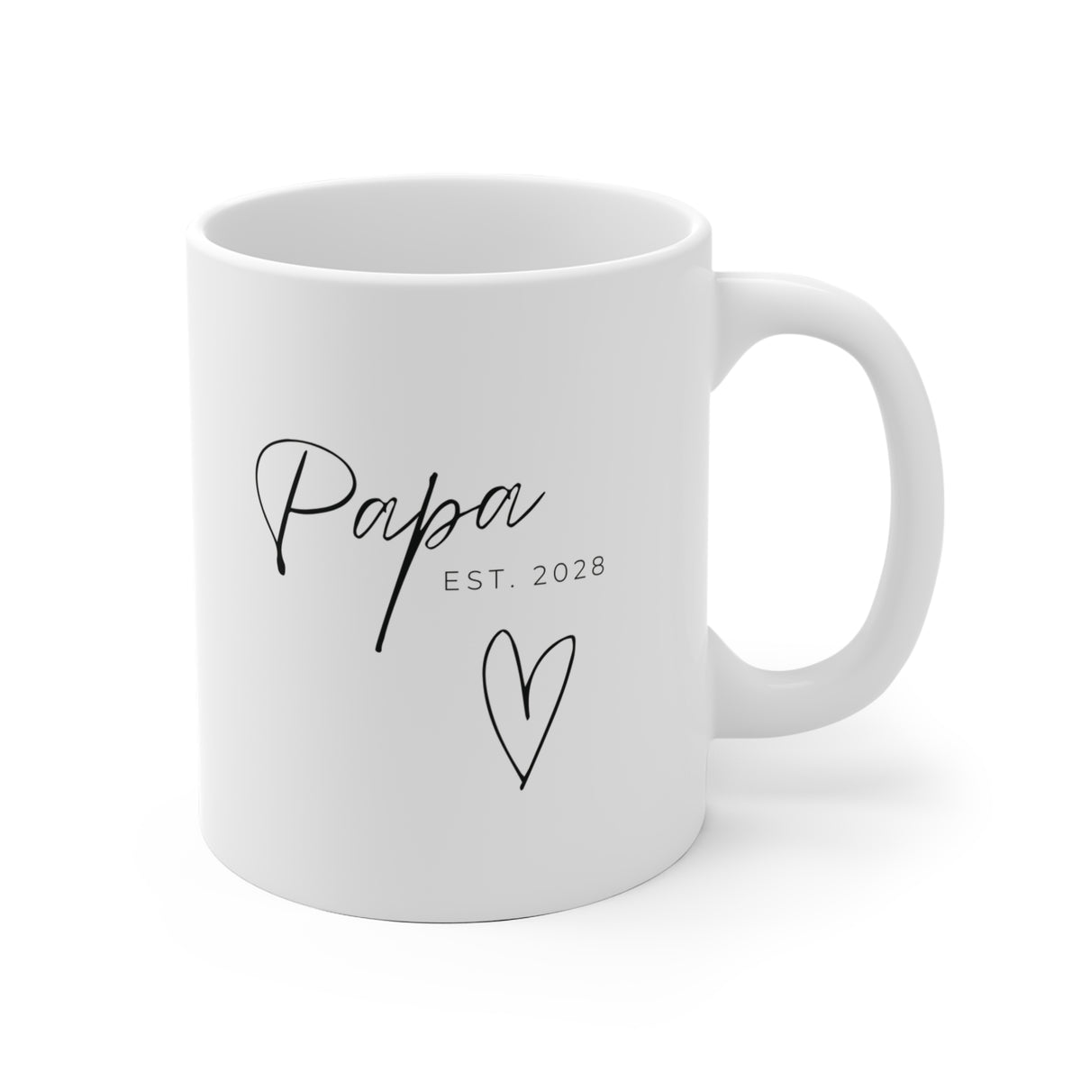 Tasse Papa Est. 2028 - einfarbig