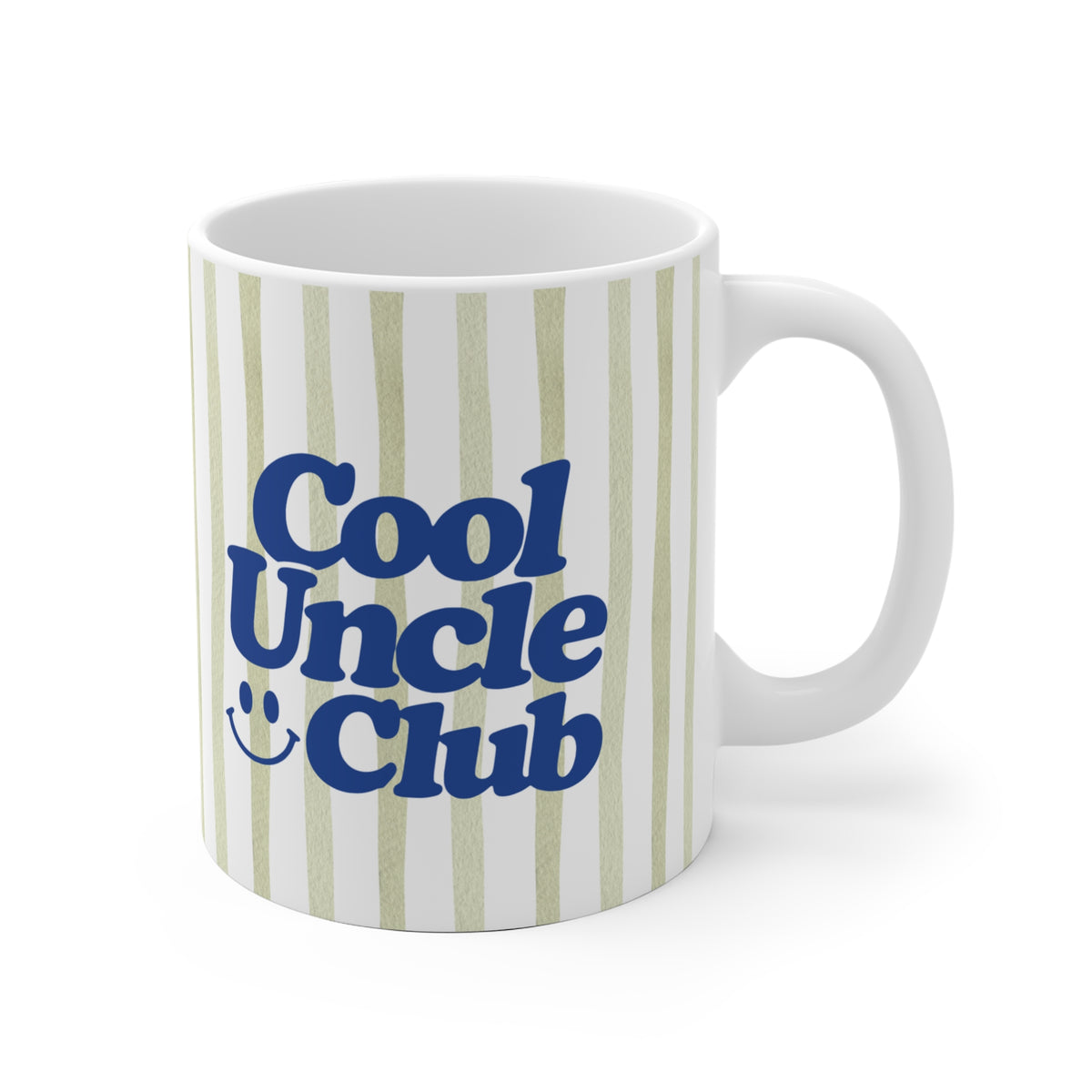 Tasse Cool Uncle Club ohne Jahreszahl - grün gestreift