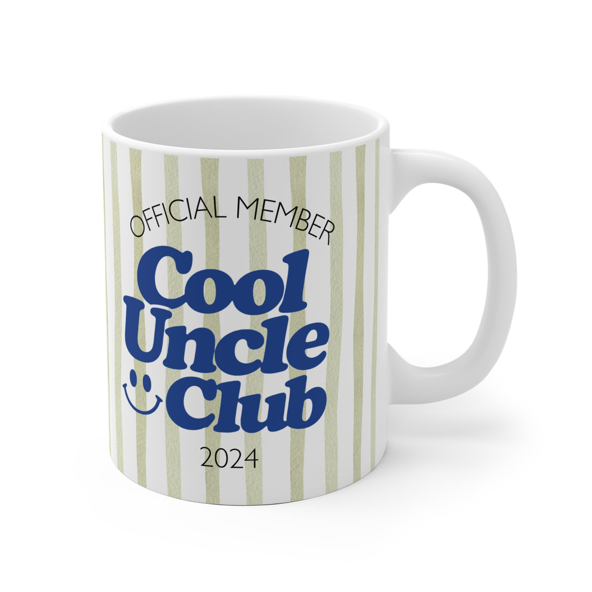 Tasse Cool Uncle Club 2024 - grün gestreift