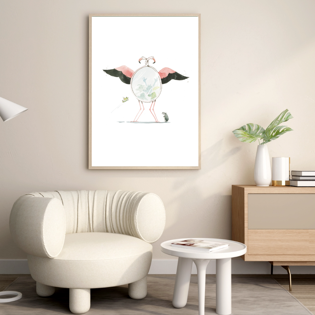 Poster Tabaluga Flamingo Spiegel