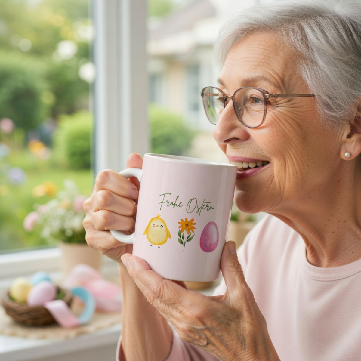 Tasse Frohe Ostern Küken