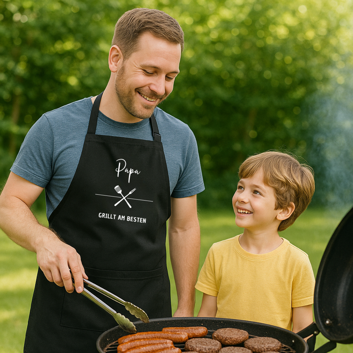 Schürze Papa grillt am besten – Grillschürze