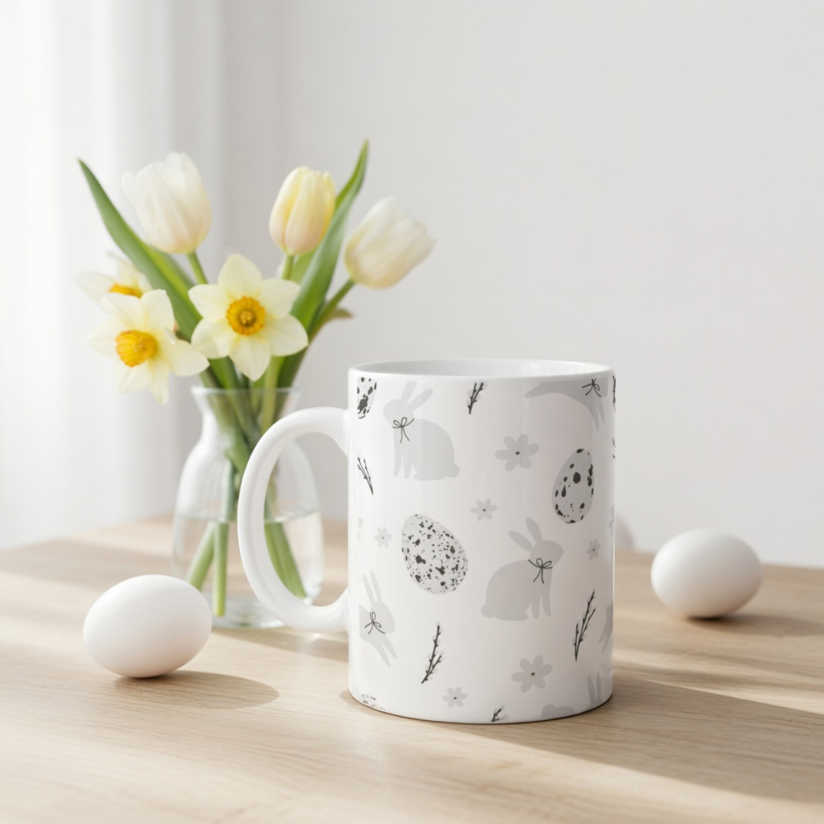 Tasse Oster Hintergrund Hase/Eier