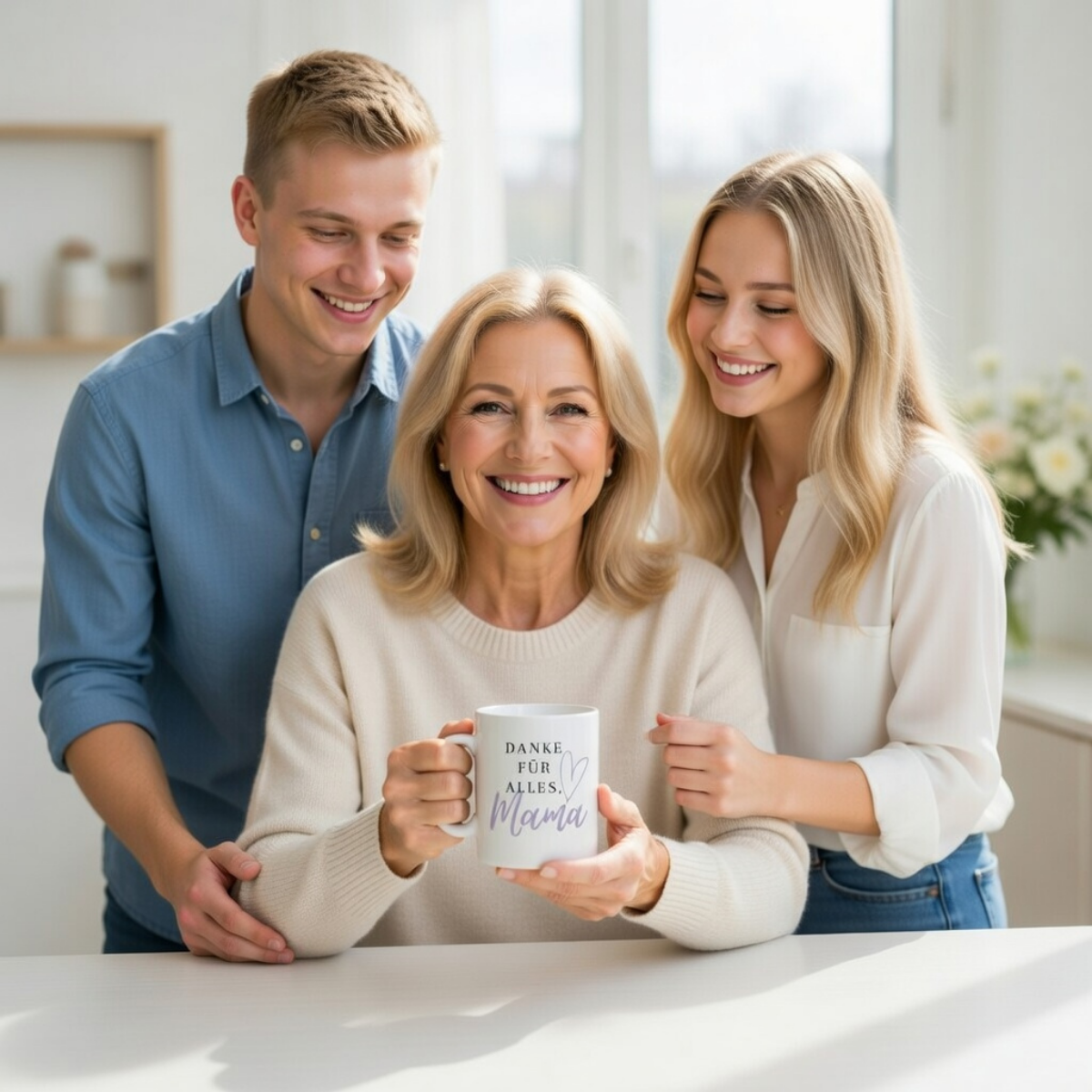 Tasse Danke für alles Mama Lila Herz