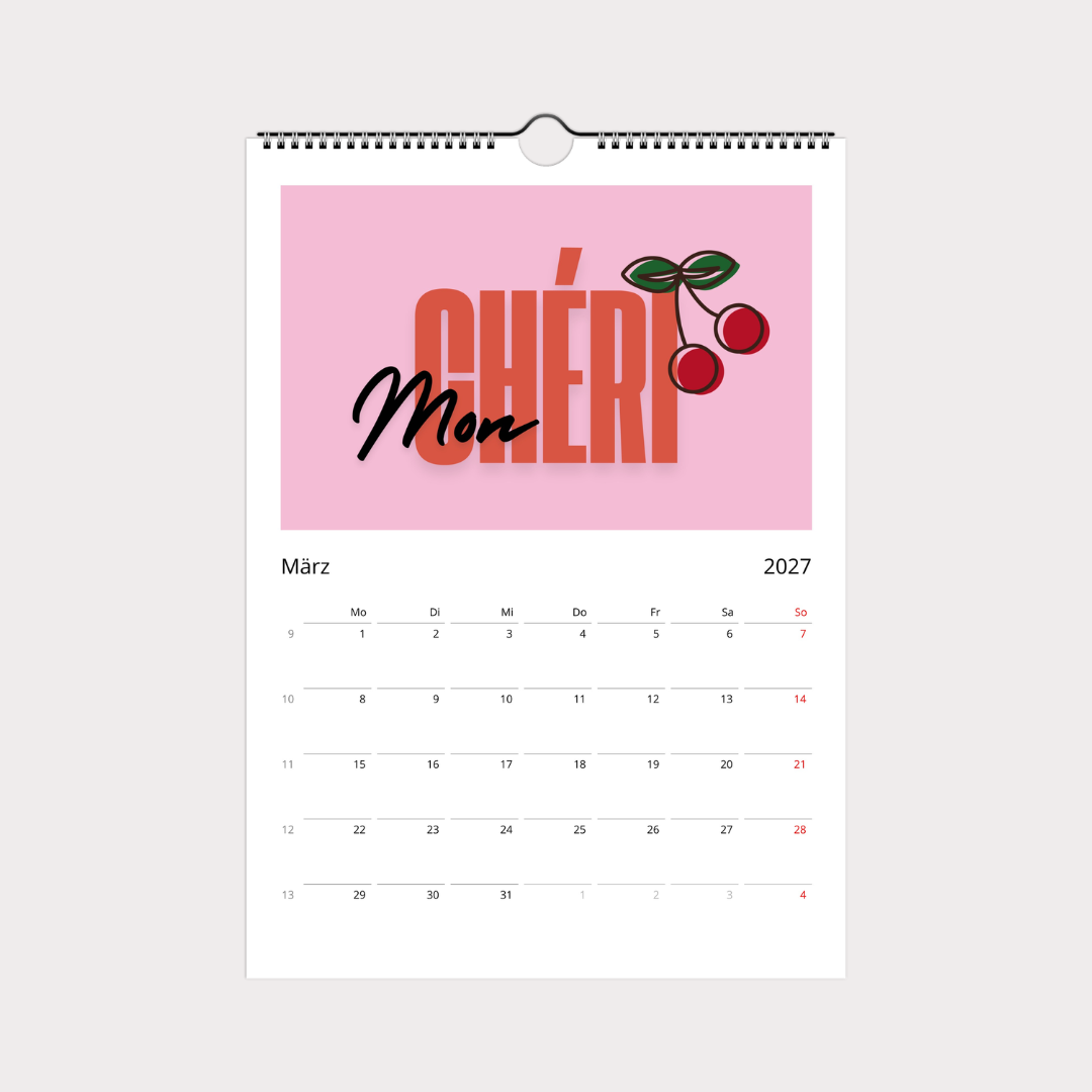 Design Küchenkalender 2027 | Wandkalender A4
