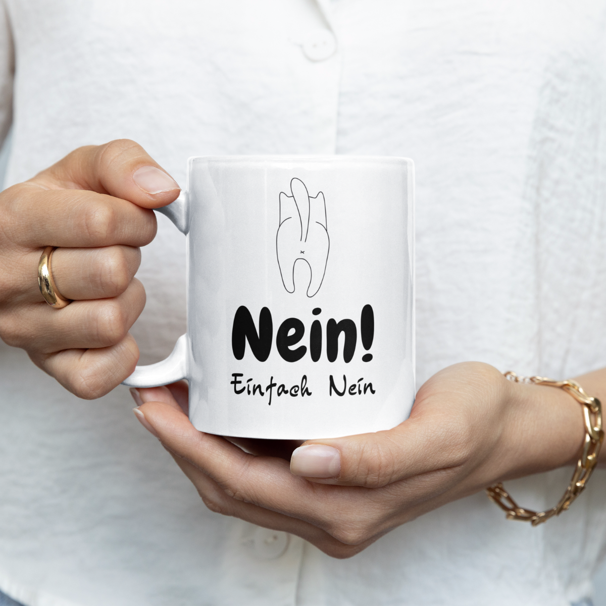 Tasse Katze Nein Einfach Nein Tasse – 4 Farben